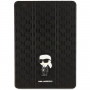 Karl Lagerfeld KLFC10SAKHPKK Saffiano Monogram Ikonik custodia a libro per Apple iPad 10.2 (7ª, 8ª, 9ª gen), nera