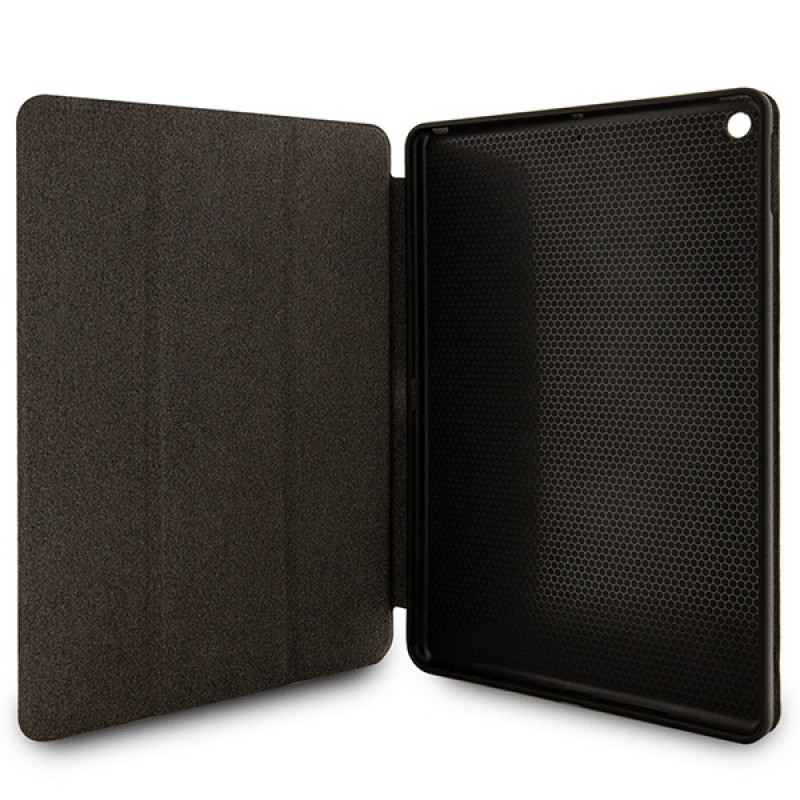 Karl Lagerfeld KLFC10SAKHPKK Saffiano Monogram Ikonik custodia a libro per Apple iPad 10.2 (7ª, 8ª, 9ª gen), nera