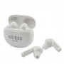 Guess GUTWS1CWHTWS Cuffie wireless in-ear con docking station, Bluetooth 5.0, bianche