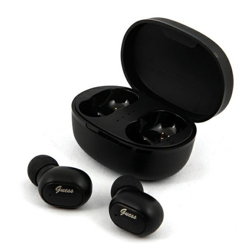 Guess GUTWST30BK Cuffie wireless TWS in-ear con docking station, Bluetooth 5.0, nere