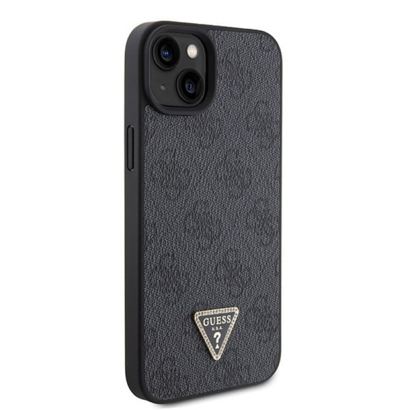 Guess GUHCP15MP4TDSCPK Custodia rigida Apple iPhone 15 Plus / 14 Plus, Crossbody 4G Metal Logo, nera