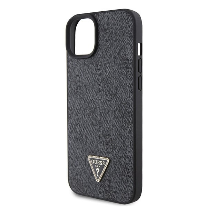 Guess GUHCP15MP4TDSCPK Custodia rigida Apple iPhone 15 Plus / 14 Plus, Crossbody 4G Metal Logo, nera