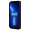 Guess GUHMP14XSBPLK Custodia rigida per Apple iPhone 14 Pro Max, silicone con placca logo MagSafe, nera