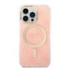Guess GUBPP13LH4EACSP Custodia + Caricatore wireless Apple iPhone 13 Pro rosa hardcase, 4G Print, MagSafe