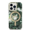 Guess GUBPP14LHJEACSA Custodia + Caricatore wireless Apple iPhone 14 Pro verde hardcase, Jungle, MagSafe