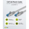 Cavo patch Goobay CAT 6A S/FTP (PiMF), 5 m, grigio, set da 10, conduttore in rame (CU), guaina senza alogeni (LSZH)