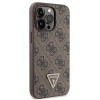 Guess GUHCP13LP4TDSCPW custodia rigida marrone per Apple iPhone 13/13 Pro, Crossbody 4G Metal Logo