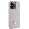 Guess GUHCP13LP4TDSCPP Custodia rigida rosa per Apple iPhone 13/13 Pro, Crossbody 4G Metal Logo