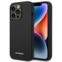 Karl Lagerfeld KLHMP14LSLMP1K Custodia rigida nera per Apple iPhone 14 Pro, Silicone Plaque, MagSafe