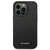Karl Lagerfeld KLHMP14LSLMP1K Custodia rigida nera per Apple iPhone 14 Pro, Silicone Plaque, MagSafe