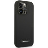Karl Lagerfeld KLHMP14LSLMP1K Custodia rigida nera per Apple iPhone 14 Pro, Silicone Plaque, MagSafe