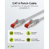 Cavo patch Goobay CAT 6 S/FTP (PiMF), 5 m, grigio, set da 10, conduttore in rame (CU), guaina senza alogeni (LSZH)