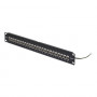 StarTech.com C6APANELSTP241UFT Patch panel passante 24 porte 1U, Cat6a schermato, RJ45, 19", nero