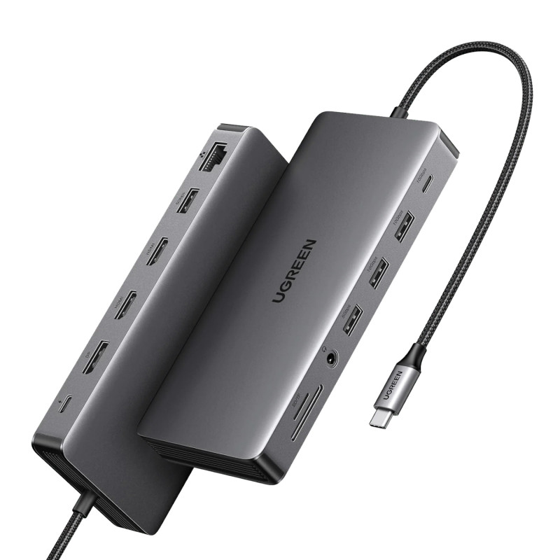 Docking station per laptop USB-C Ugreen Revodok Pro 313 (15978), UGR1851, 100 W, grigia