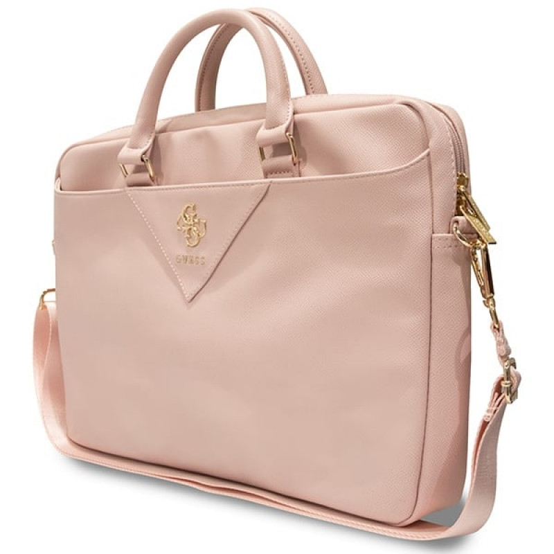 Guess GUCB15ZPGSTEGP Borsa per laptop 16 pollici, Triangle 4G, rosa