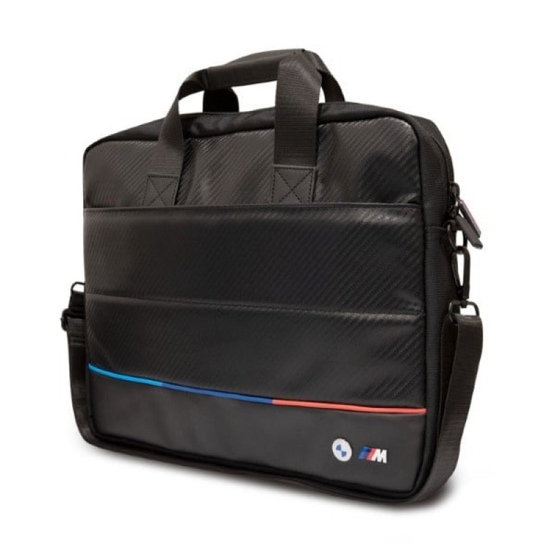 BMW BMCB15PUCARTCBK Borsa per laptop fino a 16", Carbon Tricolor, nera