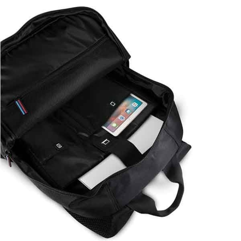BMW BMBPCO15CAPNBK Zaino, 16 pollici, nero Carbon Navy Stripe