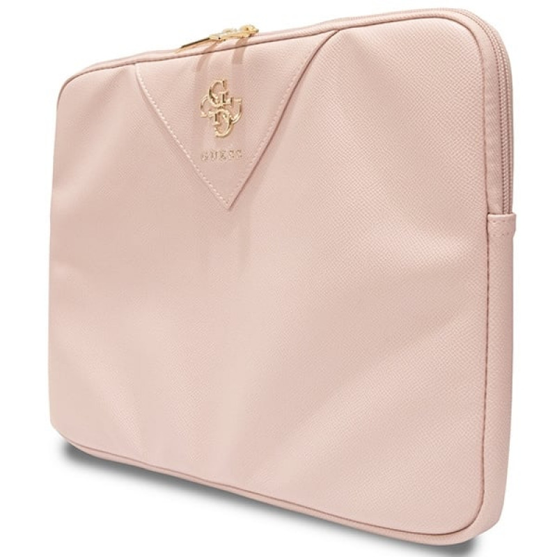 Custodia per laptop Guess GUCS14ZPGSTEGP, 14", Triangle 4G, rosa