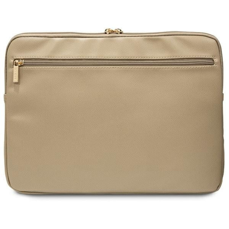 Custodia per laptop Guess GUCS14ZPGSTEGD, 14", Triangle 4G, oro chiaro