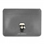 Custodia Karl Lagerfeld KLCS14PISFG, 13/14 pollici, argento Saffiano Ikonik Karl