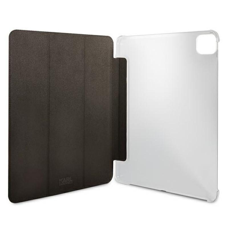 Karl Lagerfeld KLFC11OKHK Custodia a libro per Apple iPad Pro 11 2021 3ª gen, nera Saffiano Karl Head