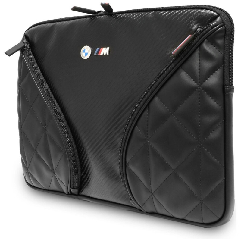 Custodia per laptop BMW Carbon Pockets & Metal Logo 14", nera