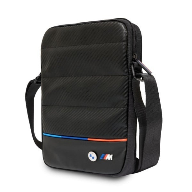BMW BMTB10PUCARTCBK Borsa tricolore in carbonio e nylon per tablet da 10", nera