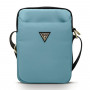 Custodia per tablet Guess GUTB10NTMLLB Nylon Triangle Logo per tablet fino a 10,2", blu