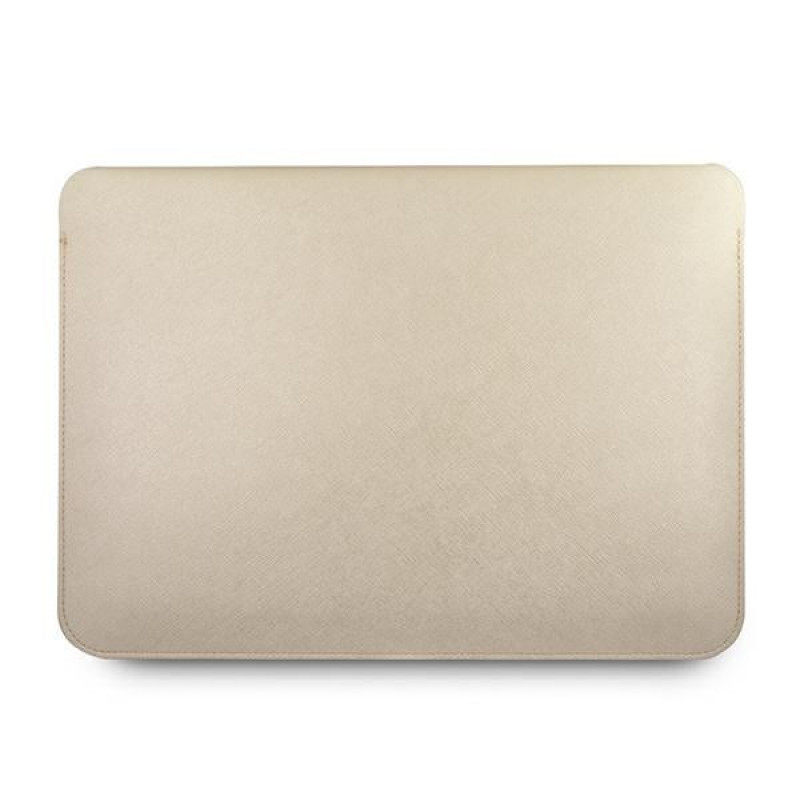 Custodia Guess GUCS13PUSASLG Saffiano Script per laptop 13", oro