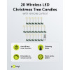Candele LED wireless per albero di Natale Goobay 75258 (20 pz), incl. 20x AAA (LR03), clip, telecomando, timer, dimmerabili, bianco caldo (2600 K)