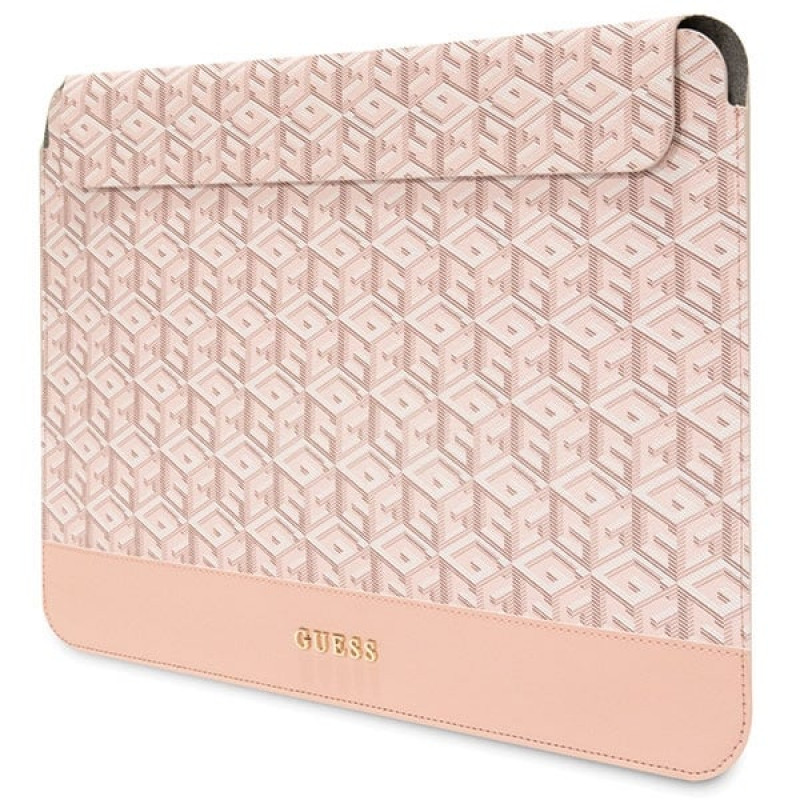 Custodia per laptop Guess GUCS14HGCFSEP 14 pollici, GCube Stripes, rosa