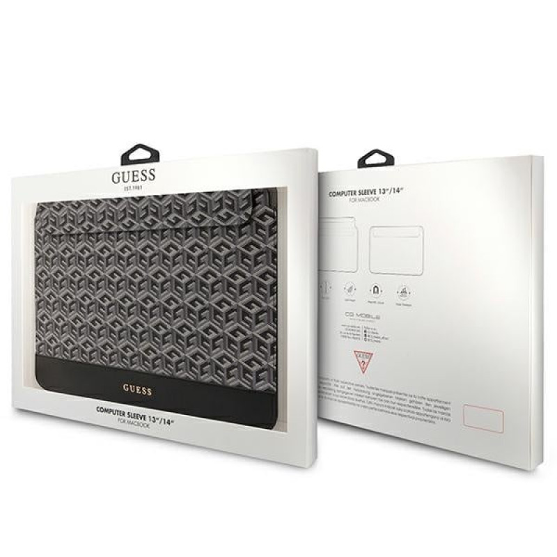 Custodia per laptop Guess GUCS14HGCFSEK 14", GCube Stripes, nera