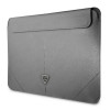 Custodia per laptop Guess GUCS14PSATLG 13/14 pollici, Saffiano Triangle, argento