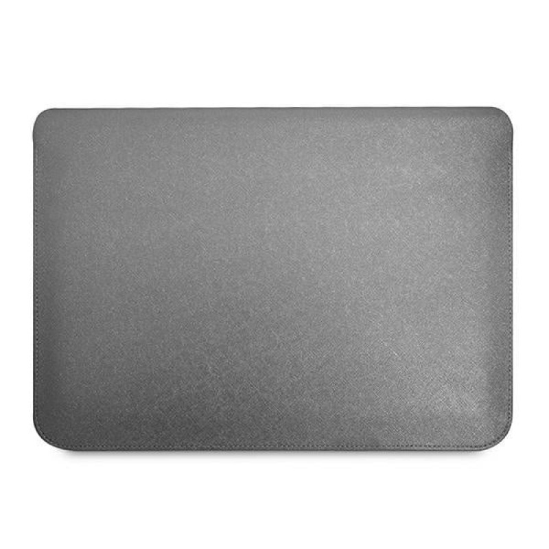 Custodia per laptop Guess GUCS14PSATLG 13/14 pollici, Saffiano Triangle, argento