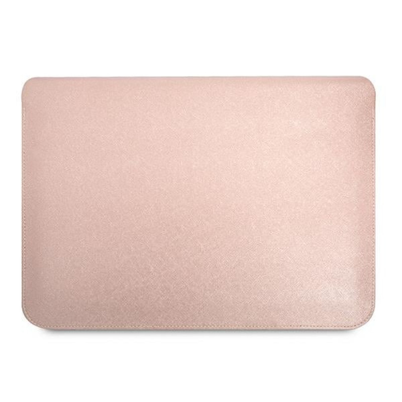 Custodia per laptop Guess GUCS16PSATLP 16", Saffiano Triangle, rosa
