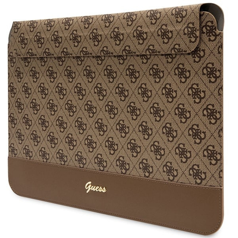 Custodia per laptop Guess GUCS14PS4SGW 14 pollici, 4G Stripe Metal Logo, marrone