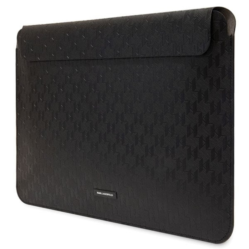 Custodia per laptop Karl Lagerfeld KLCS14SAKLHPK per 14", nera, Saffiano Monogram Plaque