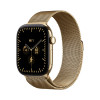 Apple Watch Series 12 GPS + Cellular 46 mm custodia in titanio oro radiante con cinturino Milanese Loop oro radiante, M/L