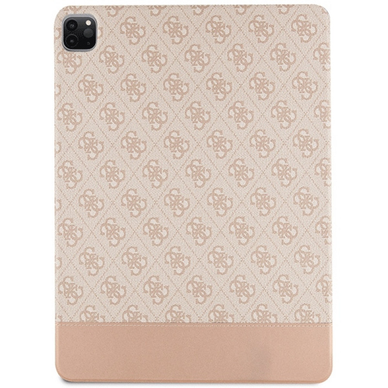 Guess GUFCP12PS4SGP Custodia a libro per Apple iPad Pro 12.9" (2020/2021/2022, 4ª/5ª/6ª gen) 4G Stripe Allover, rosa