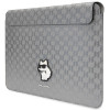 Custodia per laptop Karl Lagerfeld KLCS14SAKHPCG per 14", argento, Saffiano Monogram Choupette