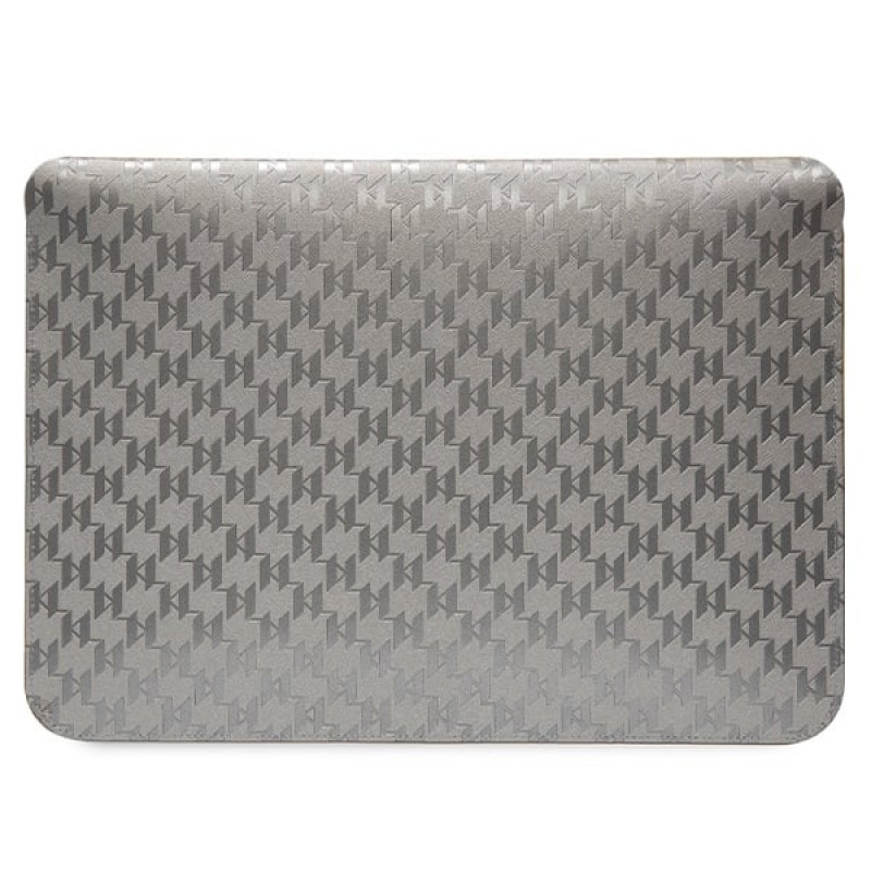 Custodia per laptop Karl Lagerfeld KLCS14SAKHPCG per 14", argento, Saffiano Monogram Choupette