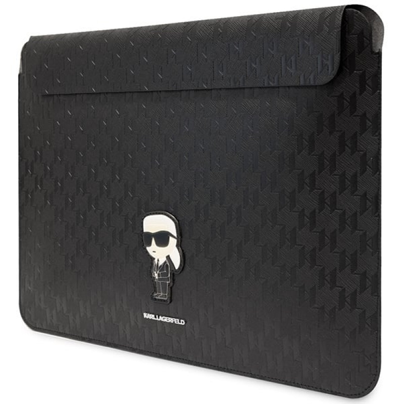 Custodia per laptop Karl Lagerfeld KLCS14SAKHPKK per 14", nera, Saffiano Monogram Ikonik