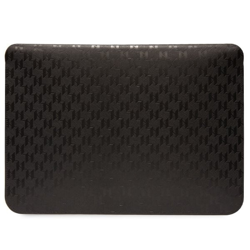 Custodia per laptop Karl Lagerfeld KLCS14SAKHPKK per 14", nera, Saffiano Monogram Ikonik