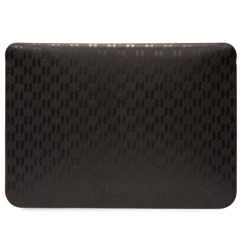Custodia per laptop Karl Lagerfeld KLCS14SAKHPCK per 14", nera, Saffiano Monogram Choupette