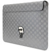 Custodia per laptop Karl Lagerfeld KLCS14SAKHPKG per 14", argento, Saffiano Monogram Ikonik