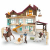 Schleich Horse Club Set di giochi Villa in riva al lago e Paddock 42785