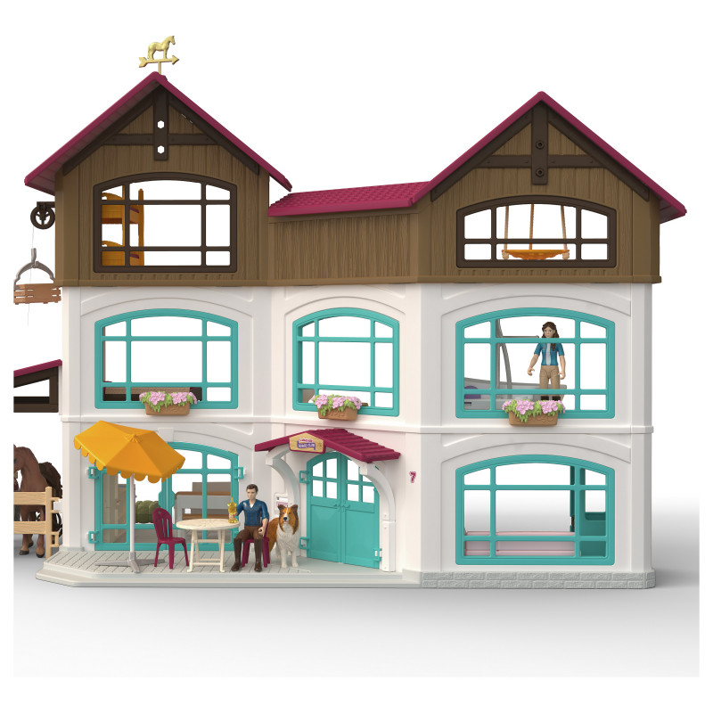 Schleich Horse Club Set di giochi Villa in riva al lago e Paddock 42785