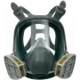 3M 6800 maschera intera riutilizzabile protezione respiratoria, taglia M, silicone, lente in policarbonato, attacco filtri a baionetta, grigio/nero