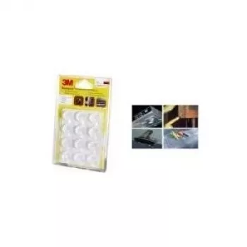 3M Bumpon tamponi protettivi SJ5344BL, trasparente, rotondo, 19,0 mm di diametro, 4,0 mm di altezza, autoadesivo, smorzamento delle vibrazioni