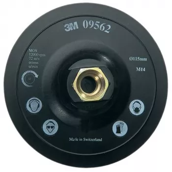 3M Hookit Platorello supporto 115mm filettatura M14, densità media, 12500 giri/min